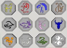 All Of The Talismans From Jackie Chan Adventures 3D Printer Model