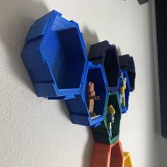 Modular Hexagonal Display Box With Dovetails 3D Printer Model