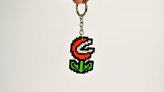 8bit Piranha Plant Mario Keychain 3D Printer Model