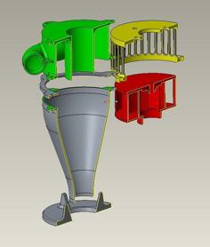 MPCNC Cyclone Dust Collector 3D Printer Model