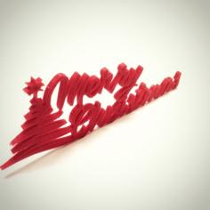 Merry Christmas Ornament 3D Printer Model