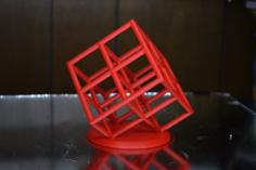 Lattice Cube 3D Printer Torture Test (Overhangs And Dual-Extrusion) 3D Printer Model