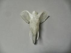 Geometric Low Poly Elephant Head 3D Printer Model