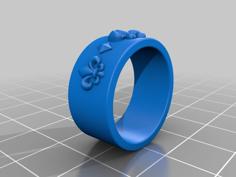 Fleur Ring (Plain) Size 8.5 3D Printer Model