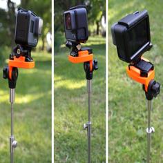 GoPro Holder Adapter For Fishing Bankstick 3D Printer Model