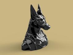 Anubis Bust Flower Pot 3D Printer Model