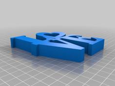 Love Letters Decor Sculpture 3D Printer Model