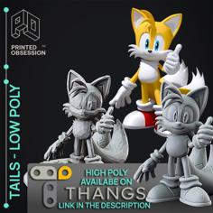 Tails – Sonic The Hedgehog – Low Poly – Fanart 3D Printer Model