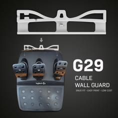 G29 Pedal Brace + Cable Guard 3D Printer Model