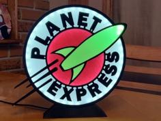 Planet Express Lighted Logo Futurama 3D Printer Model