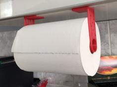 Paper Towel Holder (for 18mm Shelf, Large Roll 17cm) 3D Printer Model