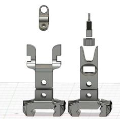 Adjustable Picatinny Sights 3D Printer Model