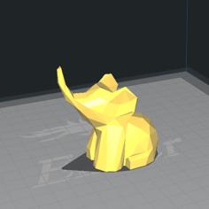 Cute Low Poly Elephant 3D Printer Model