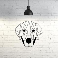 Labrador Dog Wall Sculpture 2D 3D Printer Model