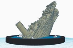 RMS Titanic Sinking Desktop Model 3D Printer Model