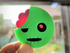 The “green Zombie” Emoji 3d Badge 3D Printer Model