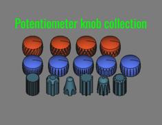 Potentiometer Knob Collection 3D Printer Model