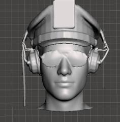 USAAF Pilot Head (Bomber) 3D Printer Model