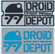 Droid Depot Sign 3D Printer Model