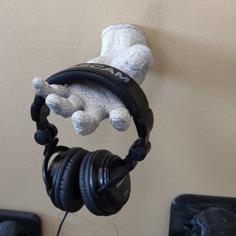 Sculpted Hand Headphone Hanger 3D Printer Model