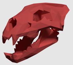 Low Poly Lion Skull 3D Printer Model