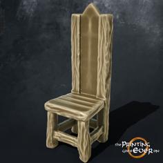 Medieval Chair 3D Printer Model