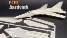 F-111E Aardvark Kit Card 3D Printer Model