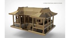 A Traditional Korean House 3D Printer Model