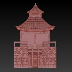 Japanese Main Gate Samurai Castle 3D Printer Model