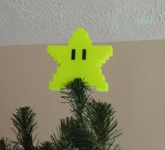 Pixel Tree Topper Star Eyes 3D Printer Model