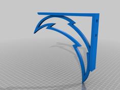 Chargers Shelf Bracket 3D Printer Model