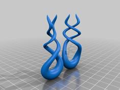 Twister Earrings 3D Printer Model