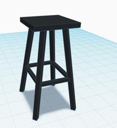 Bar Stool 3D Printer Model