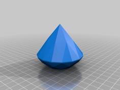 Brilliant Cut Diamond Cleaned Up 3D Printer Model