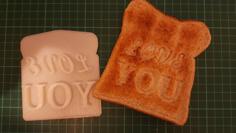 Customizable – Valentines Day Toast Stamp 3D Printer Model