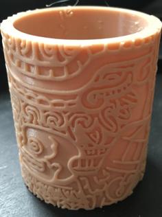 Aztec Texture Roller 3D Printer Model