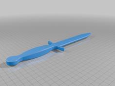 Fixed Blade Knife 3D Printer Model