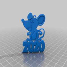 2020 Mouse Christmas Decorations 3D Printer Model