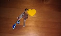 Heart-shaped Key Chain Hanger 3D Printer Model