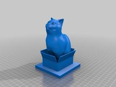 Cat Postit Note, Pen, USB, SD, Micro-SD Holder (Modular Office Desk Organizer) 3D Printer Model