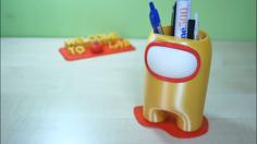 Among Us Pen Holder – Remix From WalRit Design 3D Printer Model