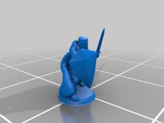 Human Crusader (See Description!) – Shield And Sword Fighter 3D Printer Model