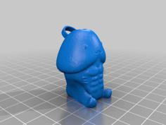 Muscular Ding Ding Keychain 3D Printer Model