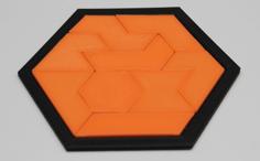 Two Hexagon Puzzles – Five And Nine Pieces 3D Printer Model