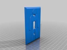 On/Off Light Switch Plate 3D Printer Model