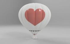 Desktop Hot Air Balloon With Heart 3D Printer Model