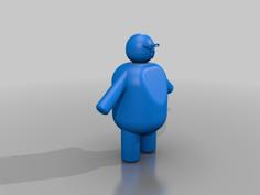 Fat Man With Beard And Glasses 3D Printer Model