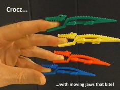 Crocz… Crocodile Clips / Clamps / Pegs With Moving Jaws 3D Printer Model