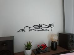 F1 Car Silhouette 3D Printer Model