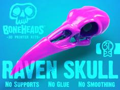 Boneheads: Raven – Skull Kit – PROMO – 3DKitbash.com 3D Printer Model